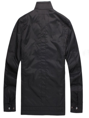 Man coat black color zip and fastener